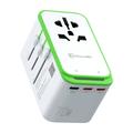 GlocalMe RoamPlug Adaptor de călătorie cu hotspot Wi-Fi 4G/LTE - 70W - Alb