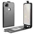 Husă Flip Vertical Google Pixel 4a - Cu Slot Card - Negru