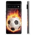 Husă TPU - Google Pixel 6 Pro - Fotbal în Flăcări