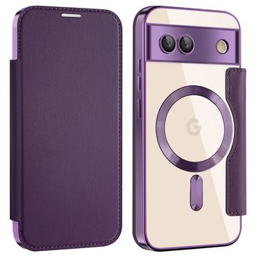 Husă rabatabilă cu slot pentru card Google Pixel 8a - Compatibil MagSafe - Violet