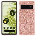 Husă Hibrid Google Pixel 8a - Glitter - Auriu Roze