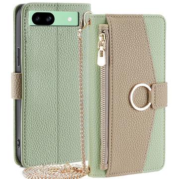 Google Pixel 8a Makeup Mirror Wallet Case w. curea de umăr