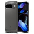 Husă TPU Google Pixel 9/9 Pro - Spigen Rugged Armor - Gri marmură