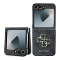 Husă Hibrid Samsung Galaxy Z Flip6 - Guess 4G Big Metal Logo - Negru