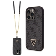 Husă iPhone 15 Pro Max cu Curea Crossbody - Guess 4G Strass Triangle Metal Logo