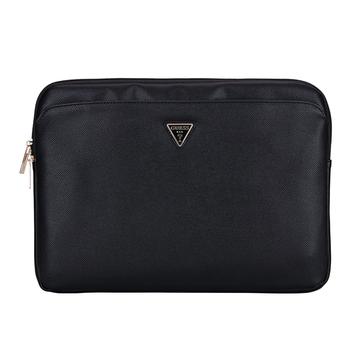 Husă pentru laptop Guess Grained Triangle Logo - 14" - Negru