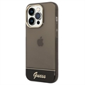 Husă Hibrid iPhone 14 Pro - Guess Translucent (Ambalaj Deschis - Excelent) - Negru