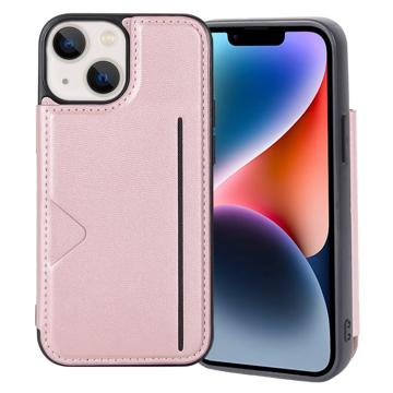 Husă cu Portofel iPhone 14 - Hanman Mika - Auriu Roze