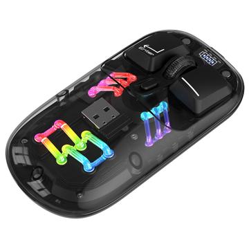 HXSJ T200 Mouse Bluetooth fără fir cu două moduri și iluminare RGB