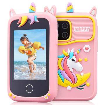 Happy Unicorn Z10 X Type Jucărie inteligentă pentru copii cu cameră foto, 20 de jocuri, music player - roz