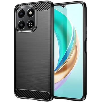 Husă TPU Brushed Honor X6b - Fibră de Carbon - Negru