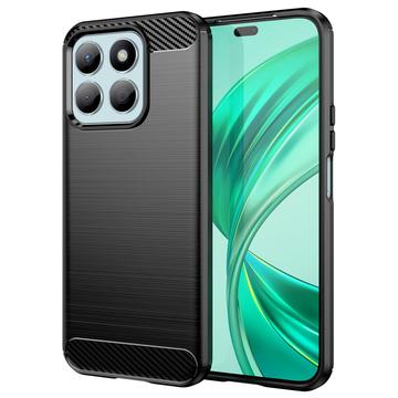 Husă TPU Brushed Honor X8b - Fibră de Carbon - Negru