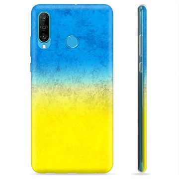 Steagul Ucrainei TPU husă -Huawei P30 Lite - Bicoloră