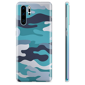 Husă TPU - Huawei P30 Pro - Camuflaj Albastru