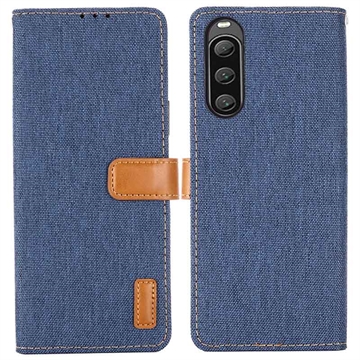 Husă Portofel Sony Xperia 10 V - Jeans - Albastru Închis