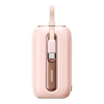 Joyroom JR-L012 Banca de energie colorată de 10000mAh - USB-C și cablu Lightning, 22.5W - roz