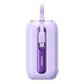 Joyroom JR-L012 Banca de energie colorată de 10000mAh - USB-C și cablu Lightning, 22.5W - violet