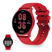 Ksix Core AMOLED Smartwatch cu moduri sport/sănătate - roșu