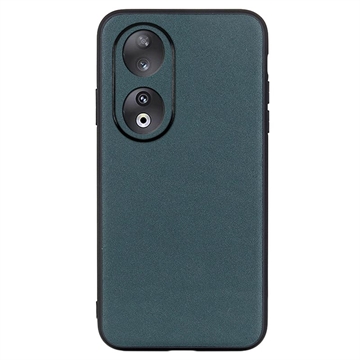 Husă TPU Honor 90 Acoperit cu Piele - Verde