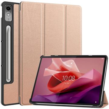 Husă Folio Smart Lenovo Tab P12 - Tri-Fold - Auriu Roze