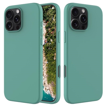 Husă Silicon iPhone 16 Pro - Liquid - Verde Închis