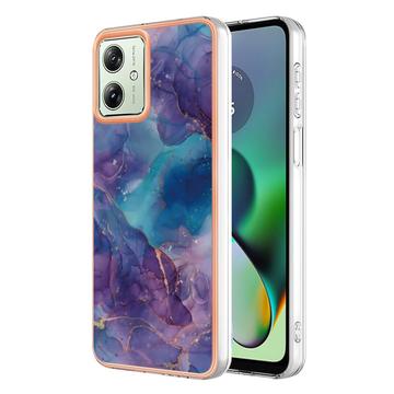 Husă TPU Motorola Moto G54 - Marble Pattern Electroplated IMD - Violet