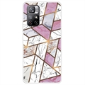 Husă TPU Xiaomi Redmi Note 11 Pro/Note 11 Pro 5G - Marble Pattern IMD - Alb / Roz