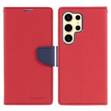 Husă Portofel pentru Samsung Galaxy S24 Ultra Mercury Goospery Fancy Diary - Roșu