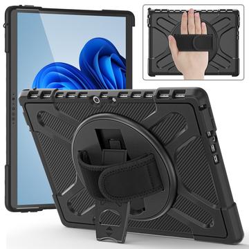 Husă Heavy Duty 360 - Microsoft Surface Pro 8 cu Curea de Mână - Negru