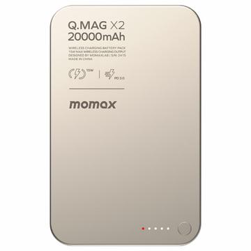 Power Bank magnetic fără fir Momax Q.Mag X2 20000mAh - Aur de titan