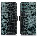 Husă Piele Portofel cu RFID Motorola Edge 50 Neo - Crocodile