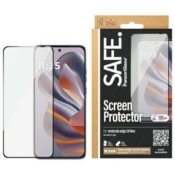 Protector de ecran din sticlă temperată Motorola Edge 50 Neo PanzerGlass Safe Ultra-Wide Fit - 9H - Marginea neagră