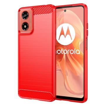 Husă TPU Brushed Motorola Moto G04/G24 - Fibră de Carbon