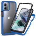 Husă Motorola Moto G54 - 360 Protection - Albastru / Clar