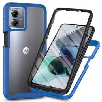 Husă Motorola Moto G54 - 360 Protection - Albastru / Clar