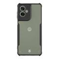 Husă cu colțuri ranforsate Motorola Moto G55 - Tactical Quantum Stealth - Transparent / Negru