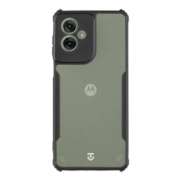 Husă cu colțuri ranforsate Motorola Moto G55 - Tactical Quantum Stealth - Transparent / Negru