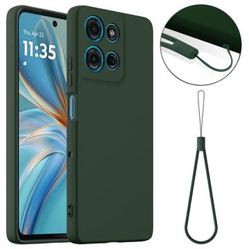 Husă Silicon Liquid  Motorola Moto G75 - Compatibila MagSafe - Verde Închis