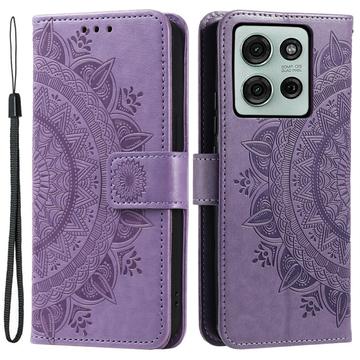 Husă Portofel Motorola Moto G75 - Mandala - Violet