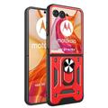 Husă Hibrid Cu Suport Inel Motorola Razr 50 Ultra - Roșu