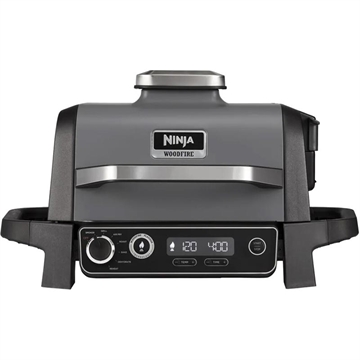 Ninja OG701EU Grătar electric pentru grătar și afumătoare Woodfire - gri / negru