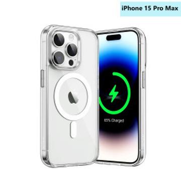 Husă Hibrid iPhone 15 Pro Max - Okkes MagSafe - Transparent