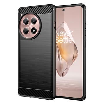 Husă TPU Brushed OnePlus 12R/Ace 3- Fibră de Carbon - Negru