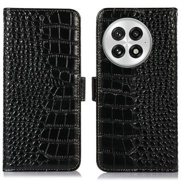 Husă Piele Portofel cu RFID OnePlus 13 - Crocodile