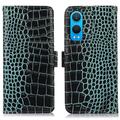 Husă Piele Portofel cu RFID OnePlus Nord CE4 Lite/Oppo K12x - Crocodile - Verde