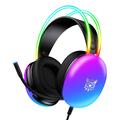 Căști de gaming cu fir Onikuma X25 RGB - Negru