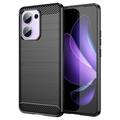 Husă TPU Brushed Oppo Reno13 F - Fibră de Carbon