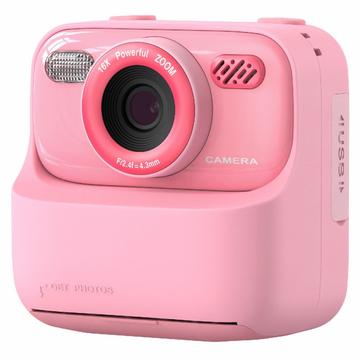 Aparat foto digital cu imprimare instantanee pentru copii P79 - obiectiv dublu, 1080P, 32GB - roz