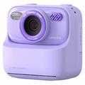 Aparat foto digital cu imprimare instantanee pentru copii P79 - obiectiv dublu, 1080P, 32GB - violet