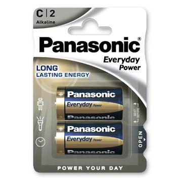 Baterii alcaline Panasonic Everyday Power LR14/C - 2 buc.